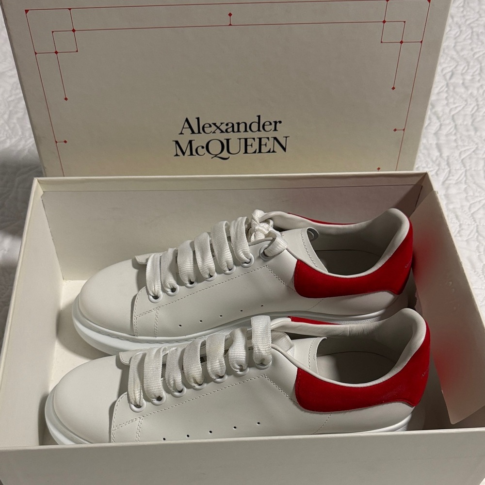 Alexander McQueen White and Red Women’s Sneakers